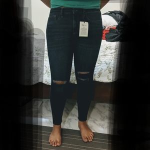 Gap mid rise ripped jeans